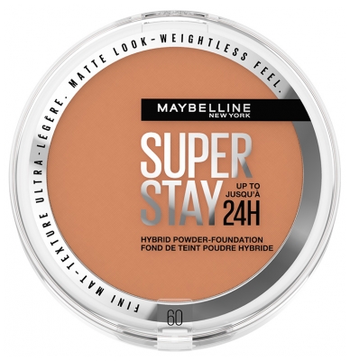 Maybelline New York Superstay 24H Fond de Teint-Poudre Hybride Haute Couvrance 9 g - Teinte : 60
