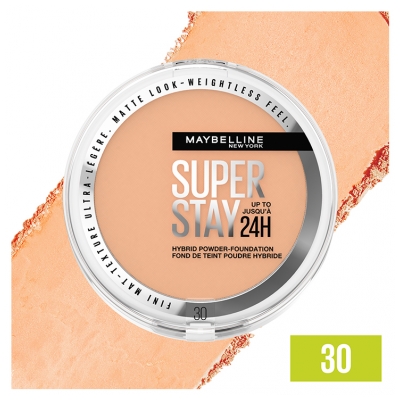 Maybelline New York Superstay 24H Fond de Teint-Poudre Hybride Haute Couvrance 9 g - Teinte : 30