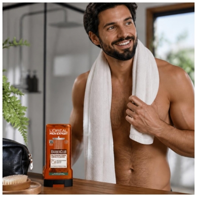 L'Oréal Paris Men Expert Barber Club Gel Douche Corps, Cheveux et Barbe 3en1 300 ML