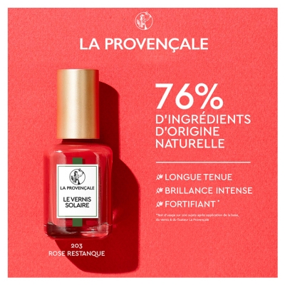 La Provençale Bio Le Vernis Solaire Longue Tenue 13 ml - Couleur : 203 Rose Restanque