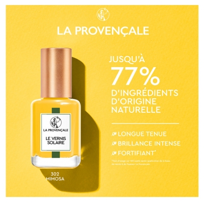 La Provençale Bio Le Vernis Solaire Longue Tenue 13 ml - Couleur : 302 Mimosa