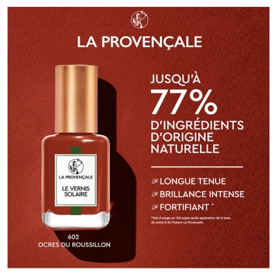 La Provençale Bio Le Vernis Solaire Longue Tenue 13 ml - Couleur : 605 Ocres du Roussillon
