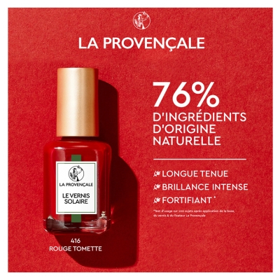 La Provençale Bio Le Vernis Solaire Longue Tenue 13 ml - Couleur : 416 Rouge Tomette