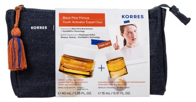 Korres Pin Noir Primus Crème Lissante Jeunesse Jour 40 ML + Sérum Activateur Jeunesse 15 ML OFFERT