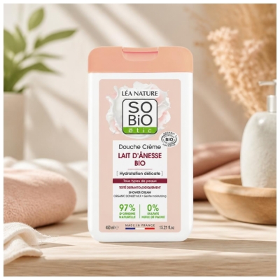 Léa Nature SO BIO étic Douche Crème Lait d'Ânesse Biologique 450 ML