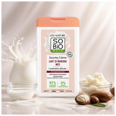 Léa Nature SO BIO étic Douche Crème Lait d'Ânesse Biologique 450 ML