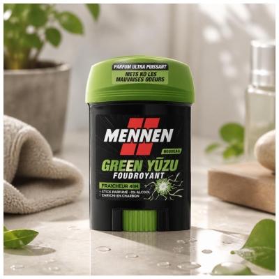 Mennen Déodorant Green Yuzu Foudroyant Fraîcheur 48H Stick 60 ml