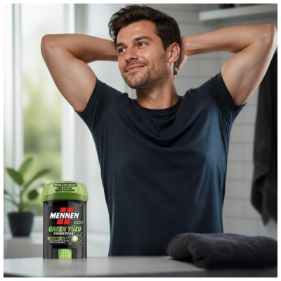 Mennen Déodorant Green Yuzu Foudroyant Fraîcheur 48H Stick 60 ml