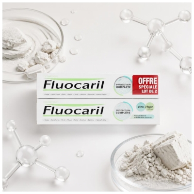 Fluocaril Protection Complète Zinc et Fluor 2 x 75 ml