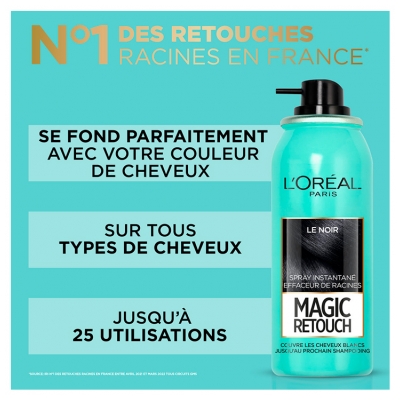 L'Oréal Paris Magic Retouch Spray Retouche Racines Noir 75 ml - Teinte : Brun