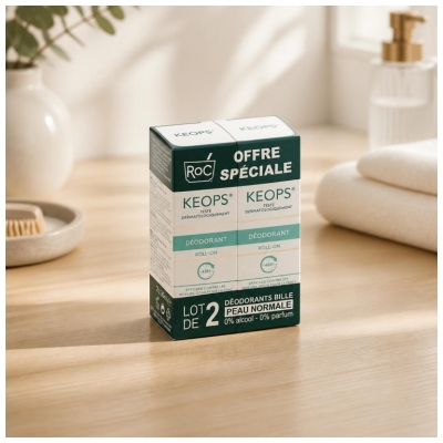 RoC Keops Déodorant à Bille 48H Lot 2 x 30 ML