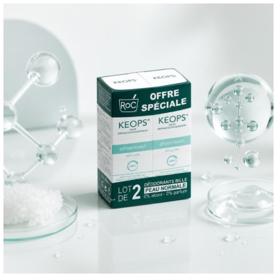 RoC Keops Déodorant à Bille 48H Lot 2 x 30 ML