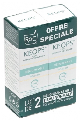 RoC Keops Déodorant à Bille 48H Lot 2 x 30 ML