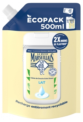 Le Petit Marseillais Crème de Douche Extra Douce Lait Eco Recharge 500 ML
