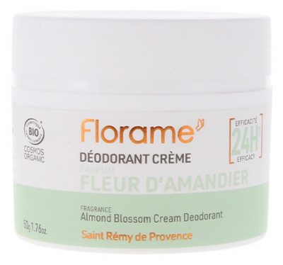 Florame Déodorant Crème 24H Fleur D'Amandier Bio 50 Grammes