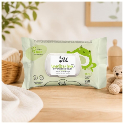 MKL Green Nature Baby Green Lingettes Bio 60 Lingettes