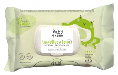 MKL Green Nature Baby Green Lingettes Bio 60 Lingettes