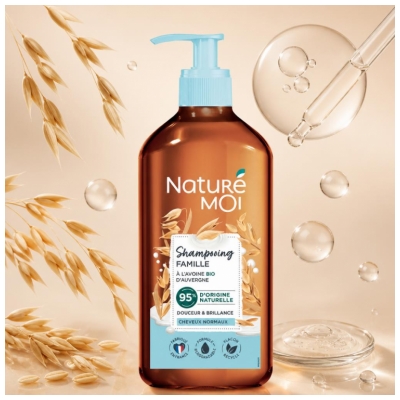 Naturé Moi Shampoing Famille Douceur et Brillance Cheveux Normaux à l'Avoine 500 ml