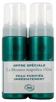 Sanoflore Magnifica Mousse Nettoyante Purifiante Bio Lot 2 x 150 ml
