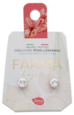 Pharma Bijoux Boucles d'Oreilles Hypoallergéniques Rivolo Crystal de 6,2 MM