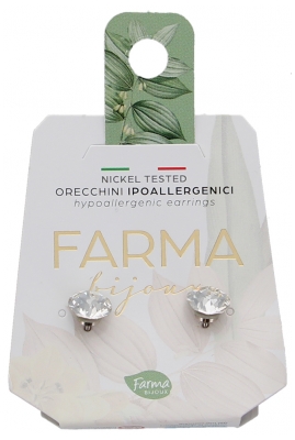 Pharma Bijoux Boucles d'Oreilles Hypoallergéniques Xirius Crystal 7,15 MM Peaux Sensibles