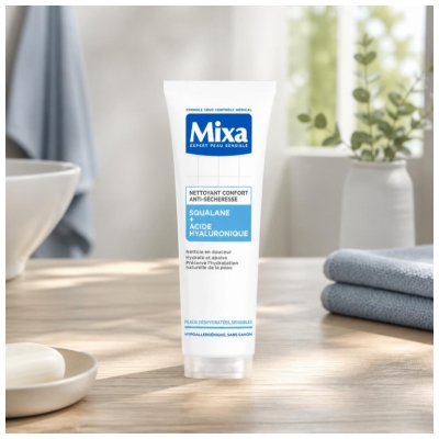 Mixa Nettoyant Confort Anti-Sécheresse Squalane et Acide Hyaluronique 150 ml