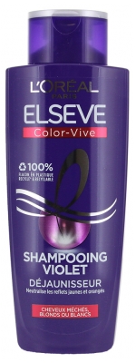 L'Oréal Paris Elseve Color Vive Shampoing Violet Déjaunisseur Cheveux Méchés, Blonds ou Blancs 200 ml