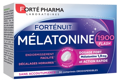 Forté Pharma Forténuit Mélatonine 1900 Flash - 20 Comprimés Orodispersibles