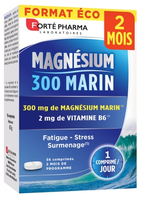 Forté Pharma Magnésium 300 Marin - 56 Comprimés - Format 2 Mois