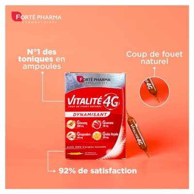 Forté Pharma Vitalité 4 g Dynamisant - 30 Ampoules