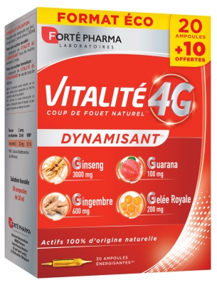 Forté Pharma Vitalité 4 g Dynamisant - 30 Ampoules