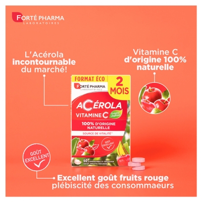 Forté Pharma Acérola Format 2 Mois - 60 Comprimés à Croquer