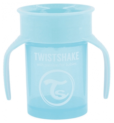Twistshake Tasse 360 Degrés Dès 6 Mois 230 ml - Couleur : Bleu Pastel