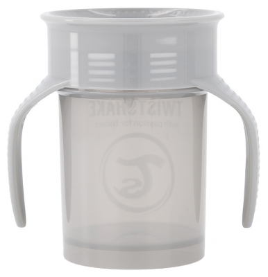 Twistshake Tasse 360 Degrés Dès 6 Mois 230 ml - Couleur : Gris Pastel