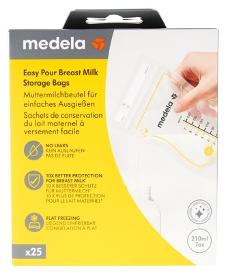 Medela 25 Sachets de Conservation pour Lait Maternel 