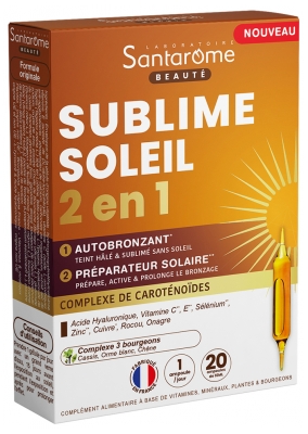 Santarome Sublime Soleil 2en1 Complément Alimentaire 20 Ampoules