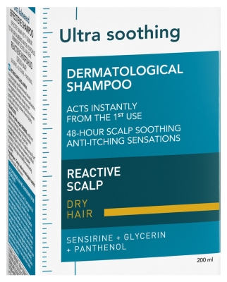Vichy Dercos Ultra Apaisant Shampoing Cuir Chevelu Réactif Cheveux Secs 200 ml