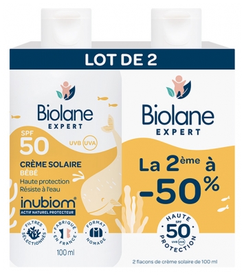 Biolane Lot de 2 Crèmes Solaires de 100 ml 
