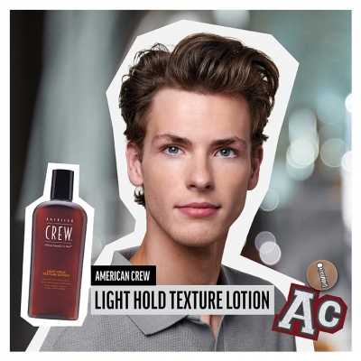American Crew Light Hold Texture Lotion Crème Coiffante Fixation Souple et Effet Invisible 250 ml