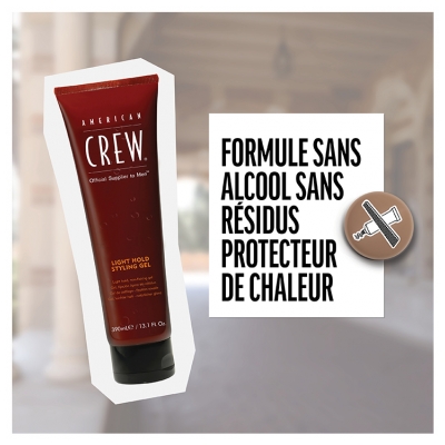 American Crew Light Hold Styling Gel de Coiffage Fixation Souple 250 ml