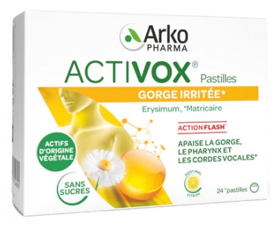 Arkopharma Activox Arôme Miel Citron Sans Sucres 24 Pastilles