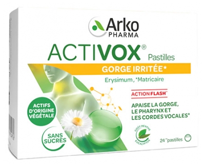 Arkopharma Activox Arôme Menthe Eucalyptus Sans Sucres 24 Pastilles