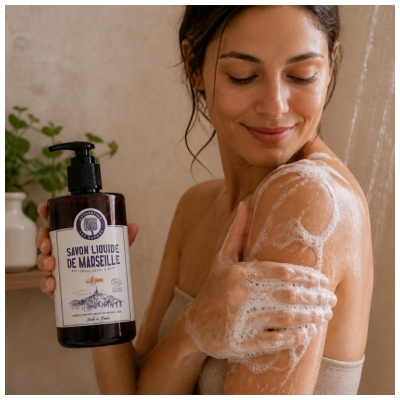 Authentine Savon Liquide de Marseille Multiusages Corps & Mains Argan Bio 1 Litre