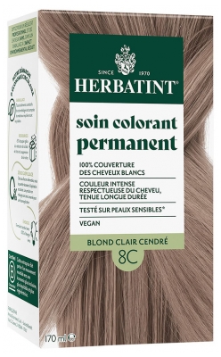 Herbatint Soin Colorant Permanent Extraits Végétaux 170 ml - Coloration : 8C Blond Clair Cendré