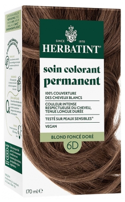 Herbatint Soin Colorant Permanent Extraits Végétaux 170 ml - Coloration : 6D Blond Foncé Doré