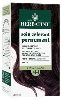 Herbatint Soin Colorant Permanent Extraits Végétaux 170 ml - Coloration : 4M Châtain Acajou