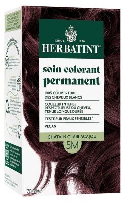 Herbatint Soin Colorant Permanent Extraits Végétaux 170 ml - Coloration : 5M Châtain Clair Acajou