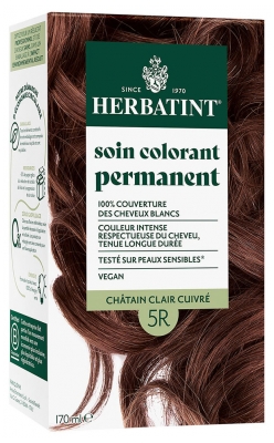 Herbatint Soin Colorant Permanent Extraits Végétaux 170 ml - Coloration : 5R Châtain Clair Cuivré