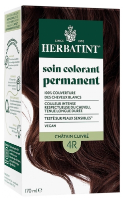 Herbatint Soin Colorant Permanent Extraits Végétaux 170 ml - Coloration : 4R Châtain Cuivré