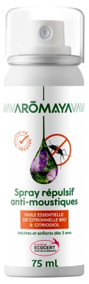 Aromaya Spray Répulsif Anti-Moustiques Dès 3 Ans 75 ml 